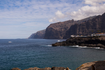 Atlantic ocean shore in west Tenerife, Spain
