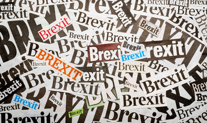 The word Brexit in newspaper style