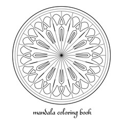 Mandala Adult Coloring Book Vector Circular Ornament