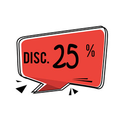 Special Discount 25% design label illustration vector