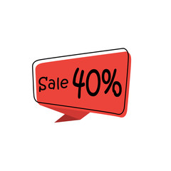 Special Discount 40% design label illustration vector