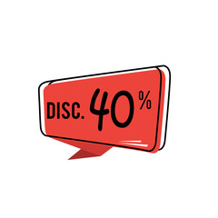 Special Discount 40% design label illustration vector