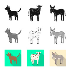 Vector design of breeding and kitchen  icon. Set of breeding and organic  stock vector illustration.