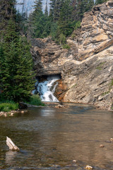 Running Eagle Falls in Glacier National Park, Montana