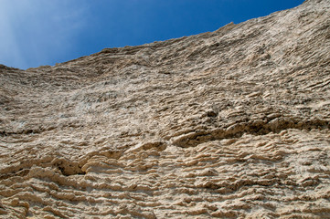 White cliff of Bonifaccio from the bottom, Corsica, France.