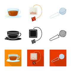 Isolated object of healthy and floral  symbol. Collection of healthy and gradient stock vector illustration.