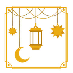 ramadan kareem lantern and moon