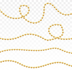 Gold mardi gras beads. Vector  © ket4up