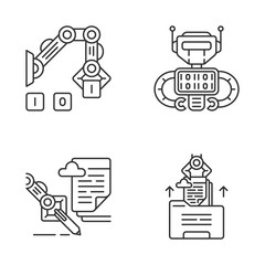 RPA linear icons set