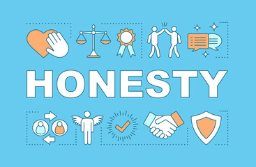 Obraz premium Honesty word concepts banner