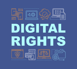 Digital rights word concepts banner