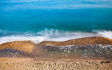 aerial view of coastline - holiday background