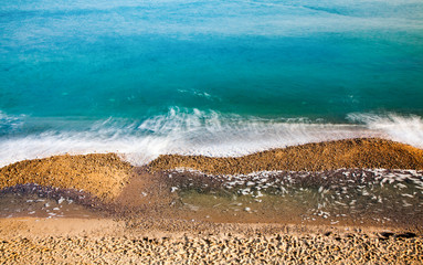 aerial view of coastline - holiday background