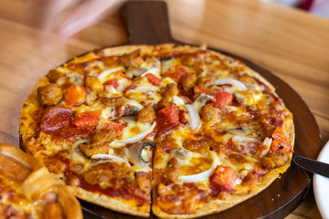 Hot Homemade Pizza Ready to Eat