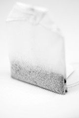 tea bag on white background