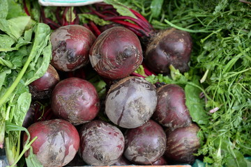 Rote Bete auf einem Markt