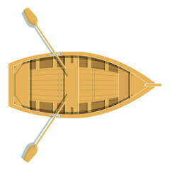 Wooden boat vector design illustration isolated on white background