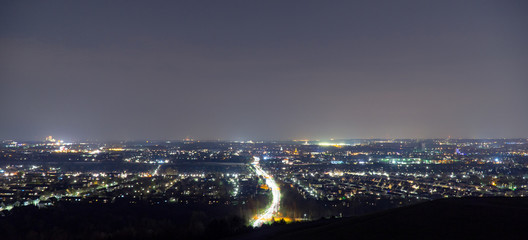 Ruhrgebiet bei nacht