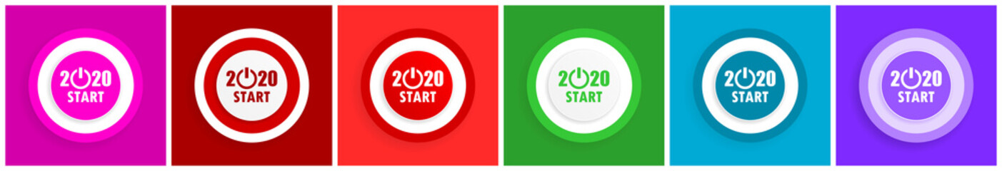 New year 2020 start vector illustration