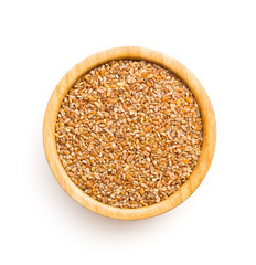 Dry bulgur wheat grains.