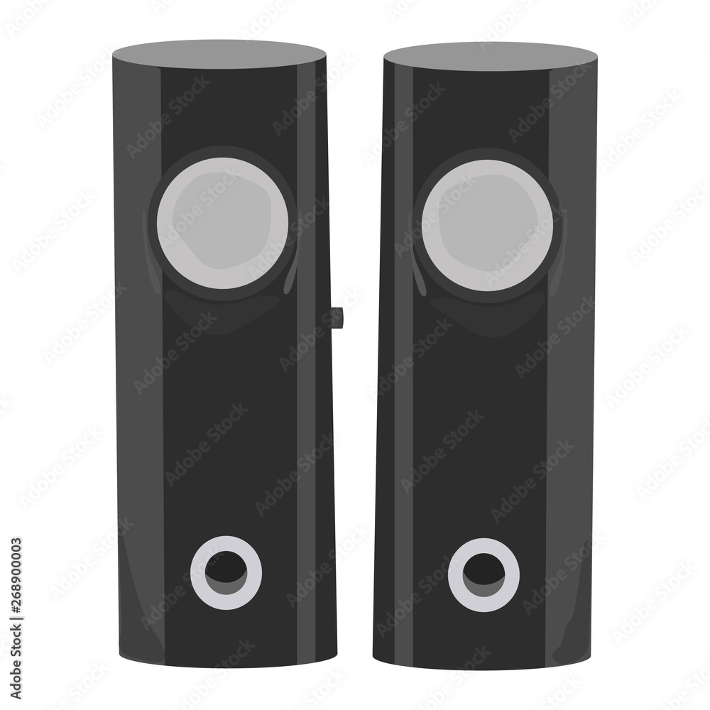 Poster audio speaker vector icon on a white background. music column illustration isolated on white. sound 