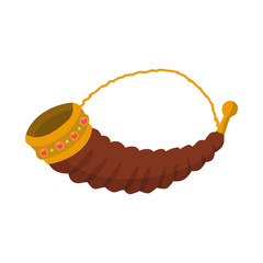 Isolated object of horn and Georgian icon. Set of horn and ancient vector icon for stock.