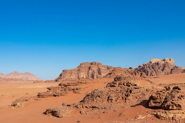 Wadi Rum Red Desert, Jordan, Middle East.
