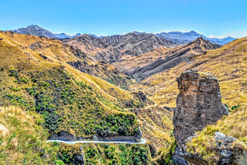 Neuseeland Südinsel - Oberer Teil des Skippers Canyons bei den Hell and Heaven Gates nördlich von...