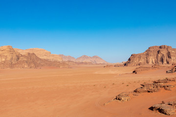 Fototapeta na wymiar Wadi Rum Red Desert, Jordan, Middle East.