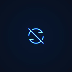 Sync Disable | Neon Style Icon