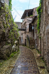 Rocchette, Torri in Sabina (Italy) - A little uninhabited medieval village in the heart of the Sabina, Lazio region, during the spring