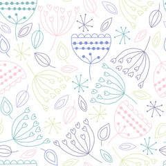 Seamless vector floral background