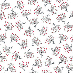 Cute seamless vector floral pattern