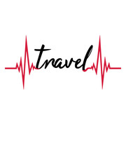 travel puls herzschlag frequenz graffiti tropfen urlaub ferien reisen unterwegs fliegen trip verreisen text logo design