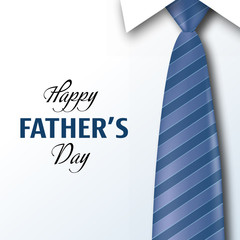 Fototapeta na wymiar Happy Father s Day greeting card with tie . Vector