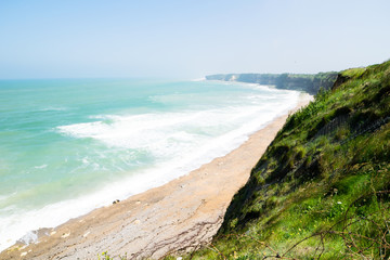 Omaha beach in a summer