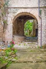 Obraz na płótnie Canvas Rocchette, Torri in Sabina (Italy) - A little uninhabited medieval village in the heart of the Sabina, Lazio region, during the spring