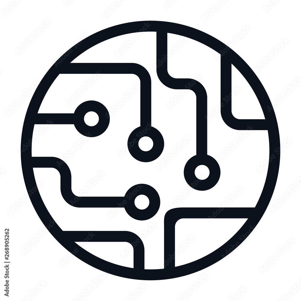 Poster circuit board icon isolated on white background. circuit board icon in trendy design style. circuit 