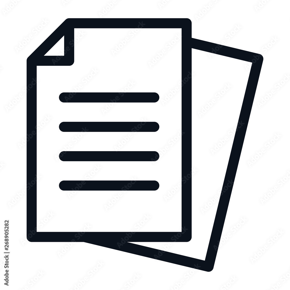 Aufkleber documents icon isolated on white background. documents icon in trendy design style. documents vector