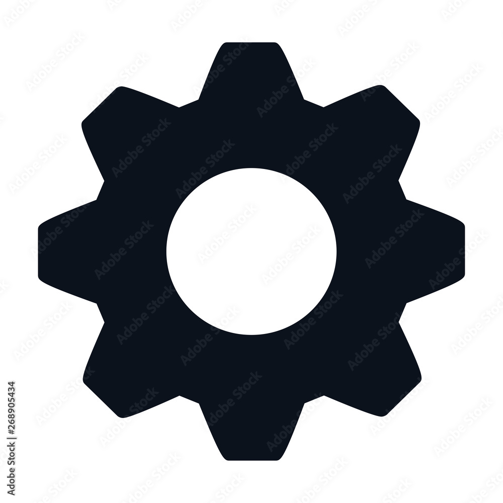 Aufkleber setting icon isolated on white background. setting icon in trendy design style. setting vector icon 