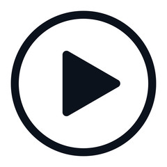 Play icon isolated on white background. Play icon in trendy design style. Play vector icon modern and simple flat symbol for web site, mobile app, UI. Play icon vector illustration, EPS10.