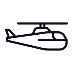 Helicopter icon isolated on white background. Helicopter icon in trendy design style.