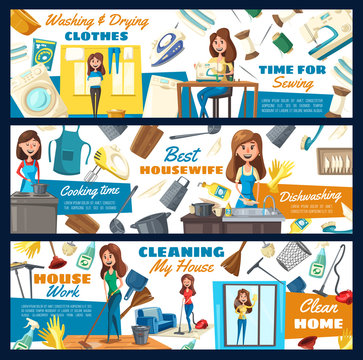 House cleaning, home laundry and sewing service