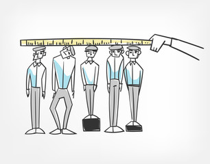 alignment team members employee vector illustration clip art