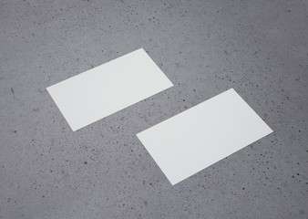 Bussiness card mockup.Bussiness cards on concrete background.template - 3d render