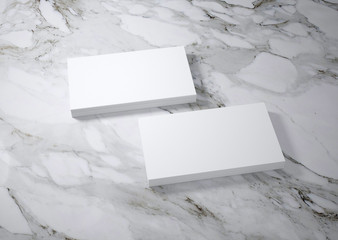 Bussiness card mockup.Bussiness cards on marble background.template. - 3d render