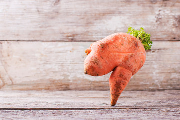 Funny monster carrot