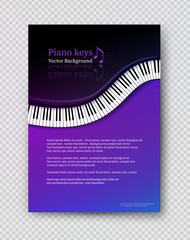 Vector design template with top view Piano keys © Sonya illustration