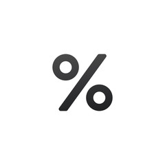 flat percent Icon, Vector illustration isolated on white background