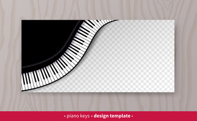 Vector design template with Piano keys © Sonya illustration